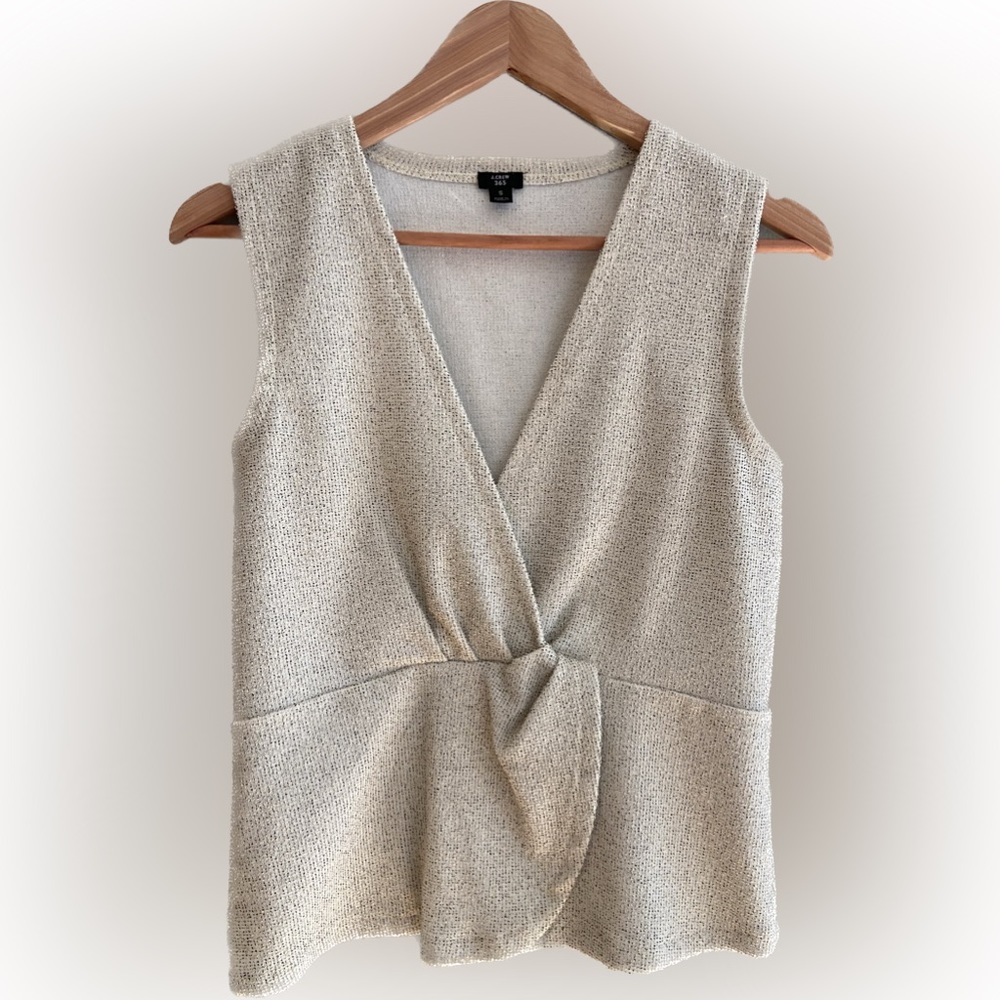 J Crew vest tank textured heather gray small